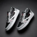 کتونی نایک ایر جردن 1 ترویس اسکات طوسی مشکی | Nike Air Jordan 1 Low Travis Scott | 38-41 خرید کفش مردانه - Image 4