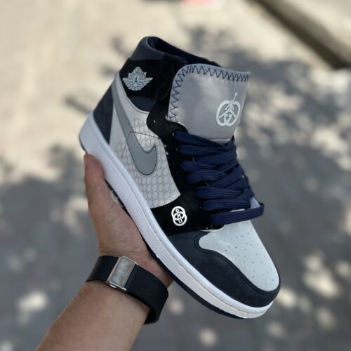 IMG_2322-500x500 کتانی ایر جردن ۱ گوچی (Air Jordan 1 x Gucci) ساقدار سرمهای||سایز۳۷_۴۰ - Image 1