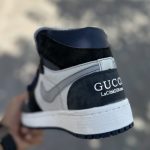 کتانی ایر جردن ۱ گوچی (Air Jordan 1 x Gucci) ساقدار سرمه‌ای||سایز۳۷_۴۰ - Image 6