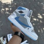 کتانی ترویس اسکات x دیور (Travis Scott x Dior) ساقدار آبی سفید|سایز۳۷_۴۰