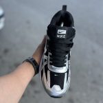 کتانی نایکی V2K Run مدل اسپرت ترکیب رنگ مشکی و نقره‌ای|سایز41_44 - Image 3