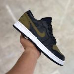 کتانی ایر جردن ۱ (Air Jordan 1) مدل زنانه ترکیب رنگ قهوه‌ای و مشکی|سایز۳۷_۴۰