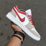 کتانی ایر جردن ۱ لو (Air Jordan 1 Low) ترکیب رنگ سفید و قرمز|سایز ۴۱_۴۴