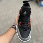 کتانی جردن ۴ (Jordan 4) ترکیب رنگ مشکی و قرمز|سایز ۴۱_۴۴ - Image 3