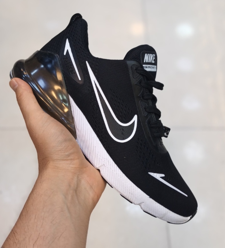 LIl2Qyg8iJcJgYWjzU کتانی نایک (Nike) ایر زوم مدل پشتکپسولی مشکی زیره سفید|سایز41_44 - Image 1