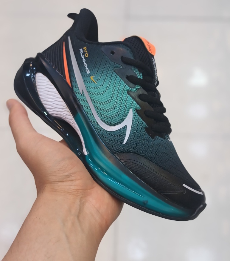 tnuSHbTT3SKODdKMAs کتانی نایک (Nike) مدل پرو (Pro) رنگ مشکی سبز لیزری زنانه|سایز37_40 - Image 1