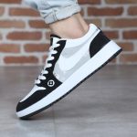 کتونی مردانه ایر جردن ۱ (Air Jordan 1) – سفید، مشکی و طوسی|سایز41_44 - Image 6