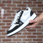 کتونی مردانه ایر جردن ۱ (Air Jordan 1) – سفید، مشکی و طوسی|سایز41_44 - Image 3