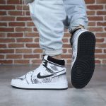 کتونی مردانه ایر جردن (Air Jordan) ساق‌دار – سفید با طرح چاپی (Printed)|سایز41_44 - Image 5