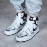 کتونی مردانه ایر جردن (Air Jordan) ساق‌دار – سفید با طرح چاپی (Printed)|سایز41_44 - Image 6