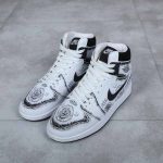 کتونی مردانه ایر جردن (Air Jordan) ساق‌دار – سفید با طرح چاپی (Printed)|سایز41_44