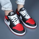 کتونی مردانه نایک ایر جردن ۱ (Air Jordan 1) قرمز و مشکی - سایز ۴۱ تا ۴۳ - Image 6