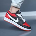 کتونی مردانه نایک ایر جردن ۱ (Air Jordan 1) قرمز و مشکی - سایز ۴۱ تا ۴۳ - Image 5
