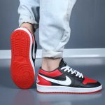 کتونی مردانه نایک ایر جردن ۱ (Air Jordan 1) قرمز و مشکی - سایز ۴۱ تا ۴۳ - Image 4