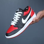 کتونی مردانه نایک ایر جردن ۱ (Air Jordan 1) قرمز و مشکی - سایز ۴۱ تا ۴۳ - Image 3