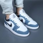 کتونی مردانه نایک ایر (Nike Air) سفید و آبی - مدل HP - سایز ۴۱ تا ۴۴ - Image 5