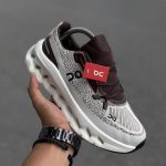 کتانی دخترانه رانینگ (On Running) مدل QC سفید قهوه‌ای|سایز37_40 - Image 3